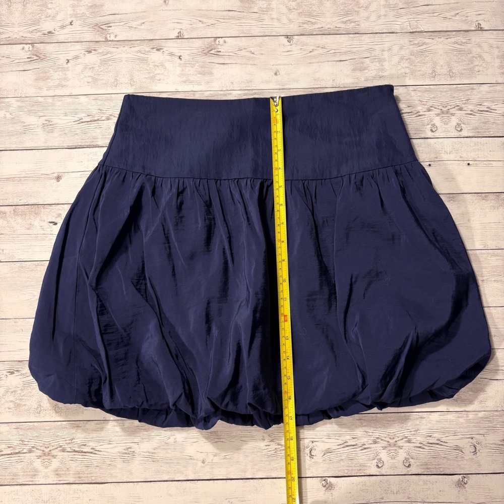 A New Day Navy Blue Bubble Mini Skirt Modal Blend Size 6 NWT 018053235 - Picture 8 of 8